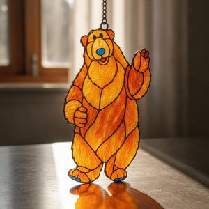 Bear In The Big Blue House Suncatcher, Televison Inspired Window Hanging