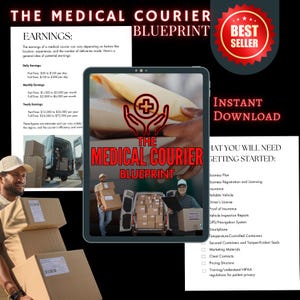 Medical Courier Blueprint PLR eBook | Start a Delivery Business Guide + Business Plan | Resell Rights | Digital Side Hustle