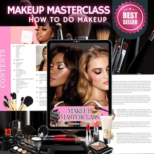 Makeup Masterclass PLR | Beauty Training Manual | 200+ Pages eBook | Makeup Guide | Resell Rights | Instant Download