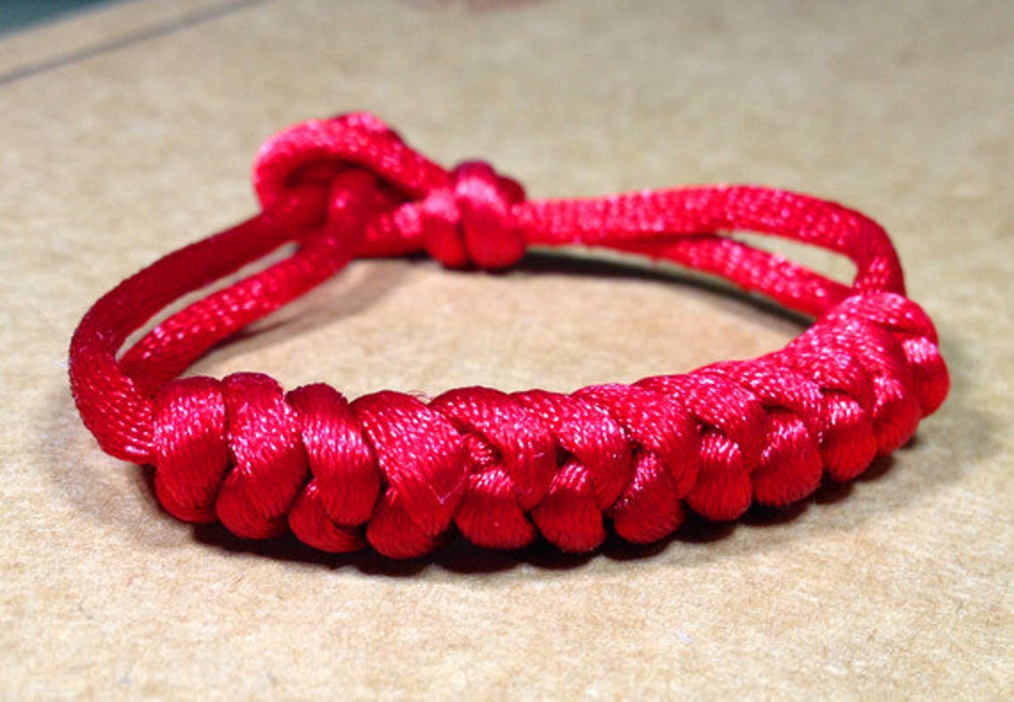 Red Chinese Knot Good Luck Bracelet/ankletjin Etsy