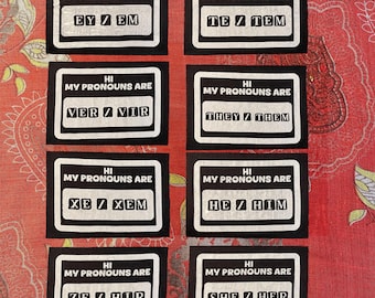 Pronoun Patch Set: Gender Affirming Sew-On Patches