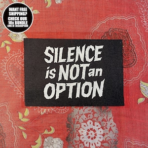 Stilte is geen optie Activist Opnaaiende patch