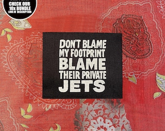 Climate Justice Patch: Anti-Capitalist Eco Protest, Sew-On Cotton