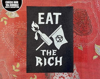Mangia il ricco anarchico - Toppa da cucire