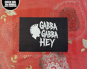 Ramones Patch: Gabba Gabba Hey, DIY Punk Rock Sew-On Fabric