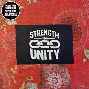 Stärke in Einheit Patch: Aktivist Design zum Aufnähen für Jacken