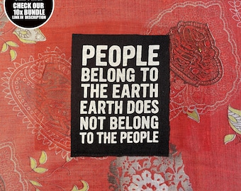 Environmental Protest Patch: Eco Punk Anti-Capitalist Cotton Fabric