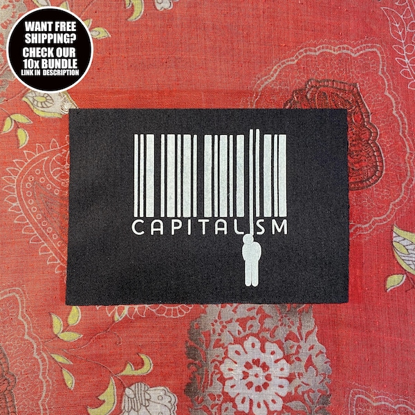 Anti-kapitalismepatch: opnaaipatch voor streepjescodeprotest