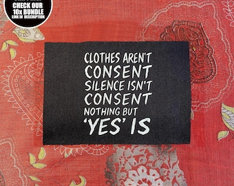 Consent Patch: Feminist Anti-Rape Culture Sew-On Patch