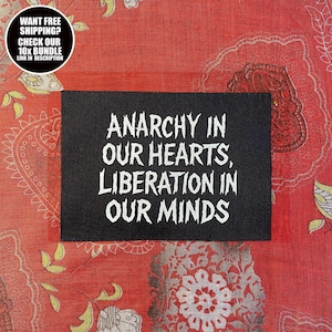 Anarchist Patch × Anarchy in Our Hearts × Anarchy in Our Hearts × Sew On Punk Patch für Jacken oder Taschen