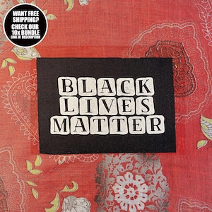 Activist Patch × Black Lives Matter × Sew On BLM Anti-Racism Protest Patch for Jackets or Tote Bags