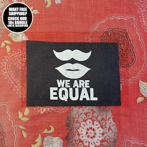 Toppa LGBT × Siamo Uguali × Toppa per l'uguaglianza di genere da cucire per giacche o borse