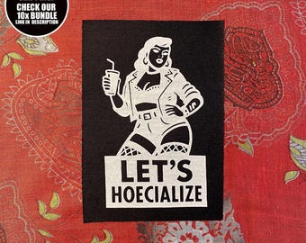 Patch Queer × Hoecialize × Coudre sur le sexe féministe Déclaration punk positive Patch Crustpunk