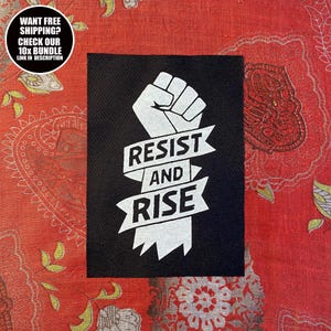 Punk Patch × Resist and Rise × Sew On Fabric Patch for Jackets or Vests