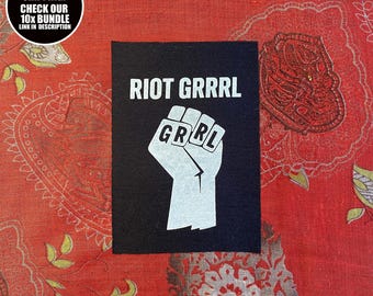 Riot Grrrl Patch: Feminist Punk Sew-On Patch - Girl Power