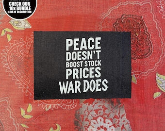Toppa da cucire contro la guerra: dichiarazione punk di attivista politico