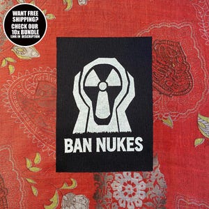 Ban Nukes Aufnäher zum annähen