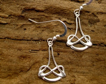 Silver Art Nouveau Earrings, Handmade Celtic silver earrings, Silver jewellery, Celtic Jewellery, Celtic Knot, Gift for her, Celtic Gift.