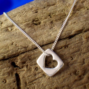 Handmade Sterling Silver Heart Pendant - Romantic Jewellery Gift