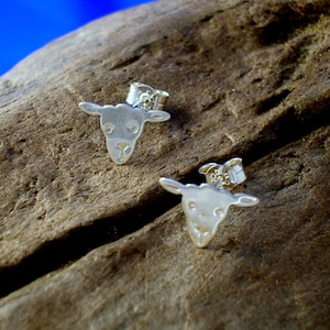 Silver Sheep Head Studs, Handmade, Sterling Silver, Sheep, Sheep Jewellery, Animal Jewellery, 925 Silver, Sheep Earrings, Lambs, Sheep Studs