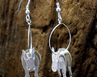 Silver Horse Earrings, Pony earrings, Horse jewellery, Pony Jewellery, Horses, Ponies, Donkey, Sterling silver, Horse Gifts, Pony Gifts.