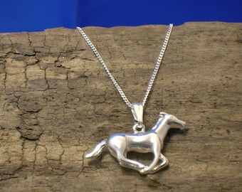 Silver Horse Necklace, Silver Horse Pendant, Pony Necklace, Handmade, Horse Jewellery, Pony Jewellery, Animal Jewellery, Pony,  Horse Gifts.