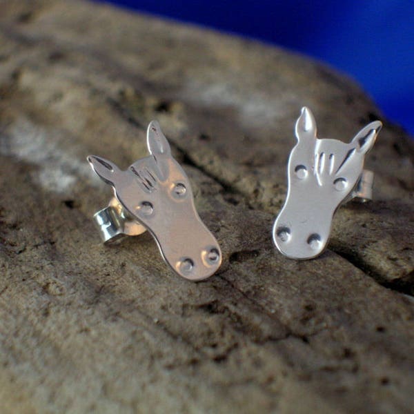 Horse Studs, Horse Jewellery, Horse head studs, Horse earrings, Equine jewellery, Handmade, Sterling Silver, Animal Jewellery, Horse gift.