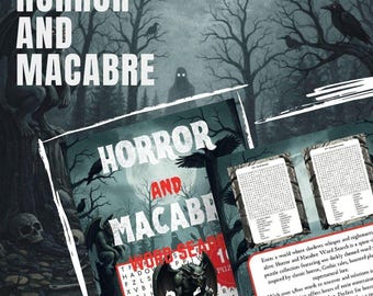 Horror and Macabre Word Search: 100 Terrifying Puzzles for Adults | Gothic, Supernatural & Classic Horror Word Search Book | Large Print