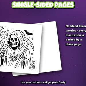 Halloweed Vibes Coloring Book: Stoner Halloween Art for Adults (Digital Download) image 9