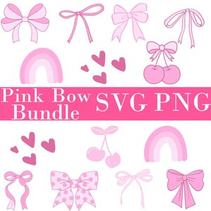 Pink Bow svg, Coquette Bow svg, Pink Bow png, Cute Bow svg, Cute Bow png, Pink Coquette Bow svg, Pink Coquette Bow png, Bow SVG, Bow png