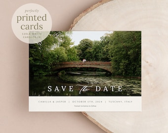 Wedding Save the Dates, Printed, Customized with your engagement photo