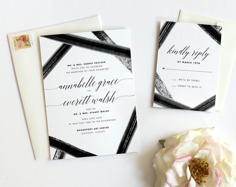 Grey Wedding Invite Grey Grey Wedding Invite Set INSTANT DOWNLOAD Wildflower Grey Wedding Invite Editable PDF Rush Order
