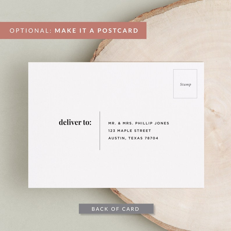 Bold Save the Date Minimalist Save the Date Printed Save the Date Save the Date Modern Save the Date