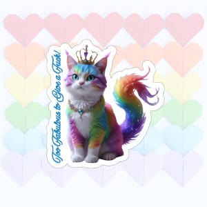 Rainbow Cat Pride Sticker: Sassy LGBTQ+ Vinyl Decal