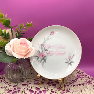 Sweary &quot;Shut Your Sl*t Face&quot; Dekorativer Porzellan Teller - Lustiges Geschenk für Sie - Einzigartiges Upcycled Dekor - Sweary Home Decor für Sie - Geschenk für Ihn