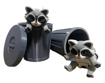 Articulated Raccoon Trash Can