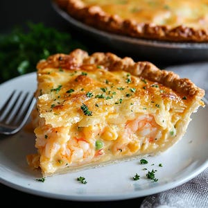 Recipe Florida Shrimp Pie. Easy, Cheesy and Creamy Seafood Delight