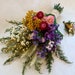 Garden Flower Dry Flower Bouquet, Boutonniere, Wedding Bouquet, Dried Flower Bouquet, Wheat