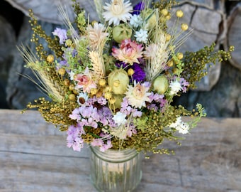 Dried Flower Bouquets Rustic Wild Flower Floral Bouquets for Bride and Bridesmaids