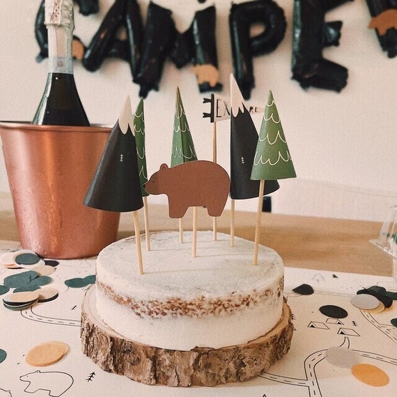Wood Cake Stand, 10-11 Inch Wood Slice With Legs, Rustic Cake Stand