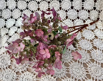 Dried Pinky Winky Hydrangeas Rose in Color Open Petal Look, Natural Hydrangeas