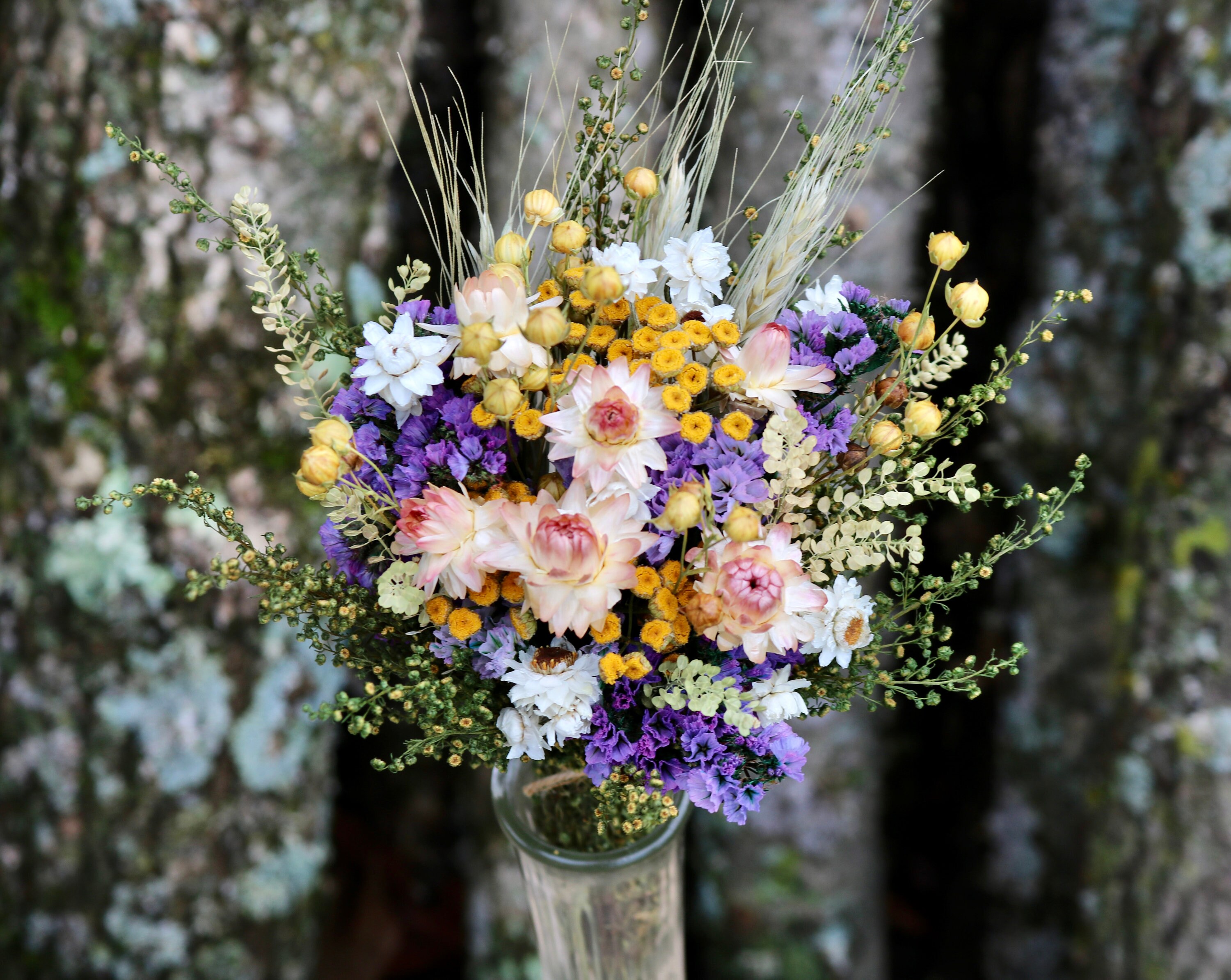 mini dried flower bouquet — Old Blue Ribbon Farm