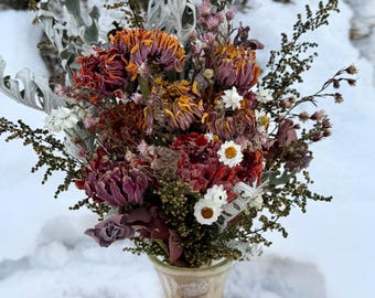 Small Dried Flower Bouquet, Jazzy Colors, Bridesmaid Bouquet, Mothers Day