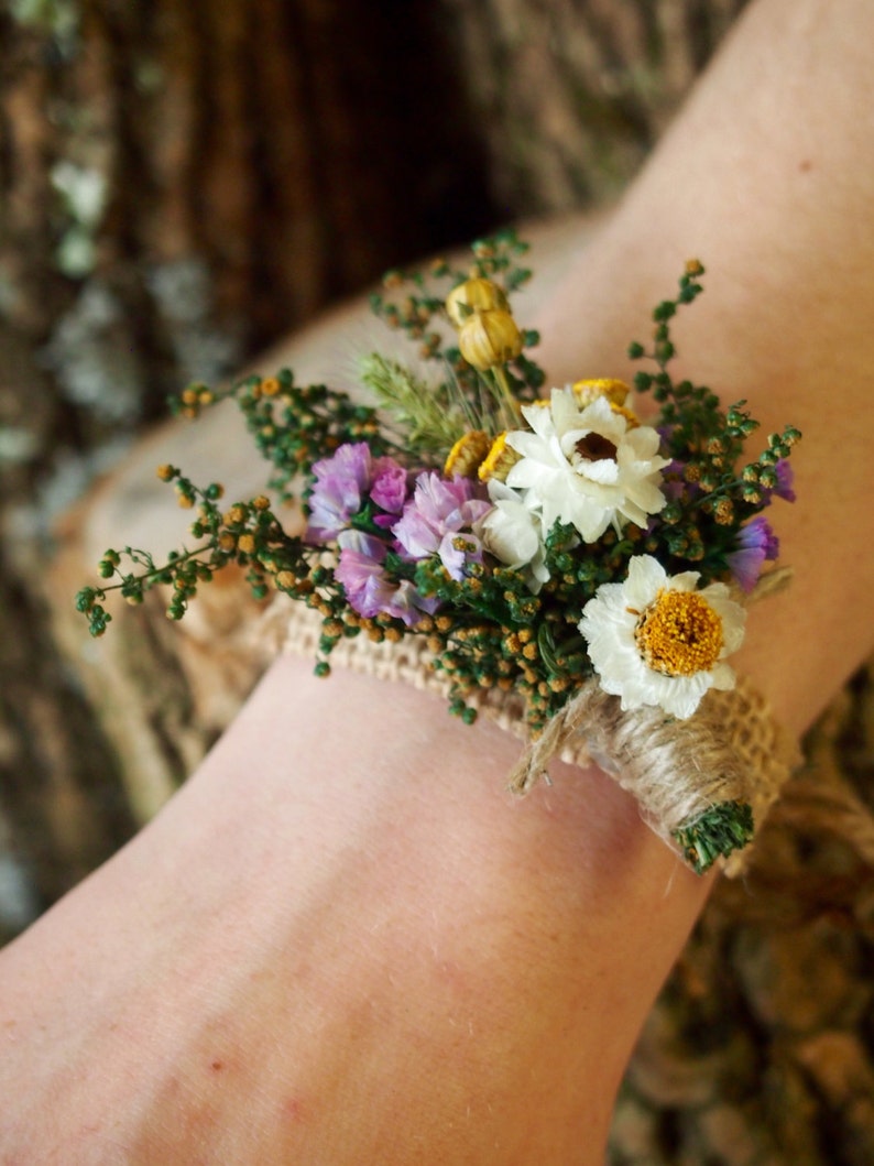 Wrist Corsage Dried Flower Corsage Simple and Dainty Etsy