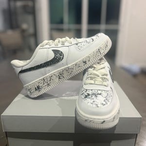 Custom Paint Splatter Nike Air Force 1 – Hand-Painted AF1s for Adults – Unique Streetwear Sneaker Art