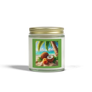 Tropical Scented Candles, Coconut Apricot Bliss, Relaxing Home Decor, Aromatherapy Gifts, Beach Vibes, Summer Decor