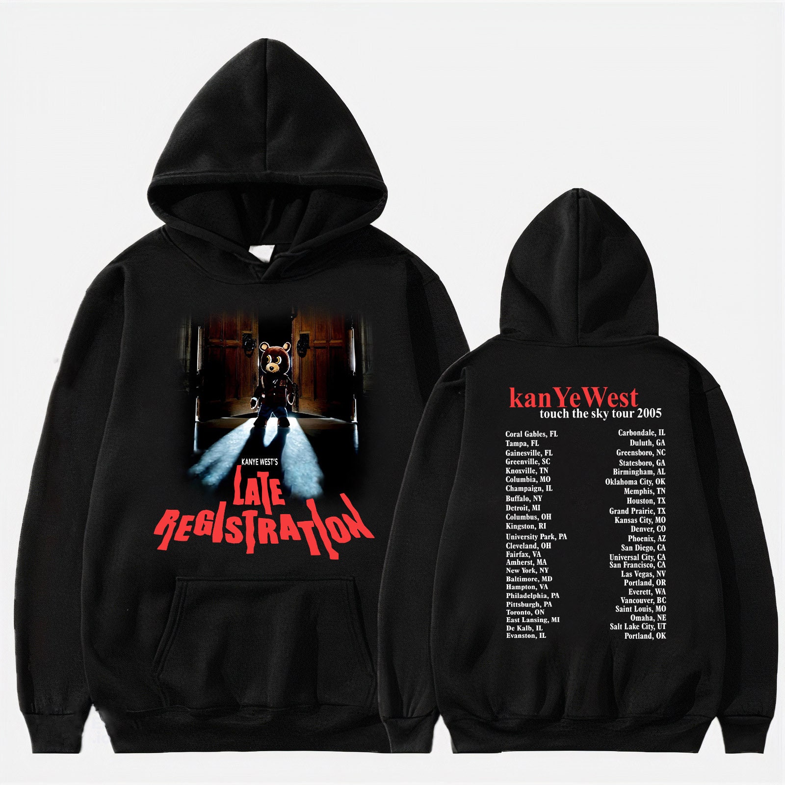 Discover Kanye West Late Registration 2005 Vintage Hoodie, Kanye West Merch