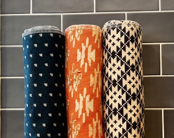 Reusable Paperless Towels, Southwestern Set of 10, Cotton Flannel