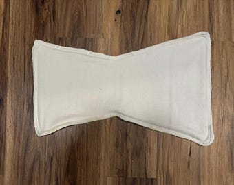 Wide-Cut Adult Cloth Diaper Insert: 6-ply Contoured Organic Cotton, Zorb, and Hemp Protection