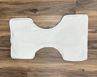 Inserto de pañal de tela para adultos compatible con el pantalón Suprima Snap-On: 6 capas de algodón orgánico anatómico, protección Zorb y cáñamo.
